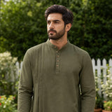 Slowva kurta shirt in army green