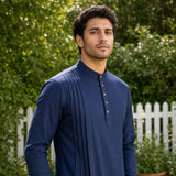 Slowva kurta shirt in navy blue