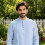 Slowva kurta shirt in sky blue